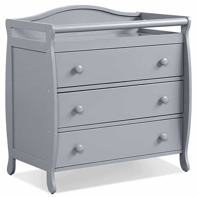 Baby Changing Table With 3 Drawers And Safety Belt