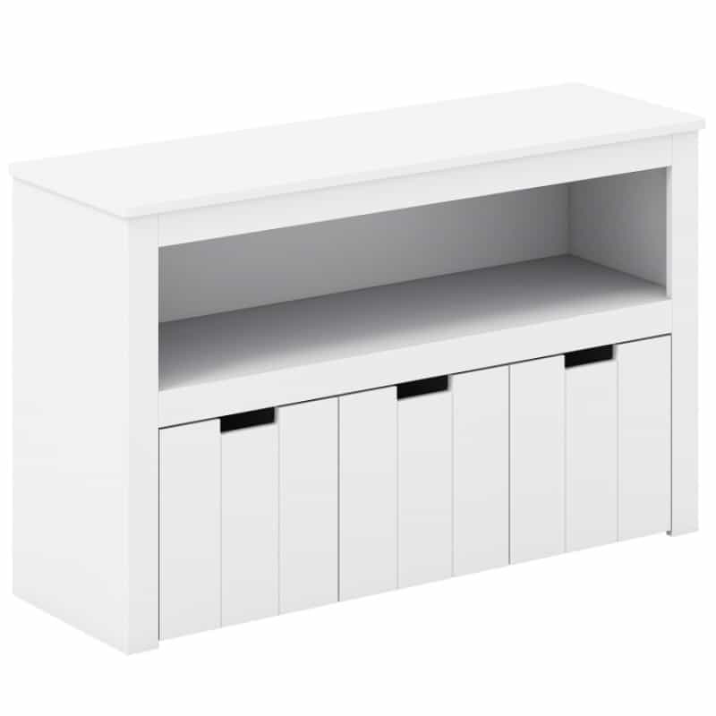 Kid Toy Storage Cabinet Drawer Chest With Wheels And Large Storage Cube Shelf