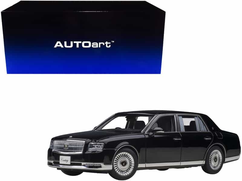 Toyota Century With Curtains Rhd (Right Hand Drive) Black Special Edition 1/18 Model Car By Autoart