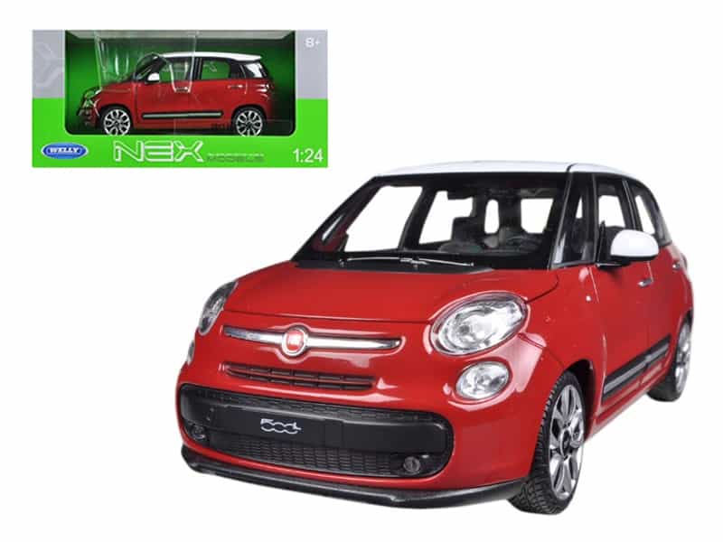 2013 Fiat 500L Red 1/24 Diecast Car Model By Welly
