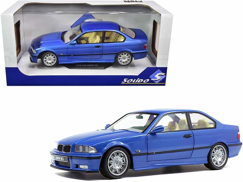 1994 Bmw E36 M3 Blue Estoril Metallic 1/18 Diecast Model Car By Solido