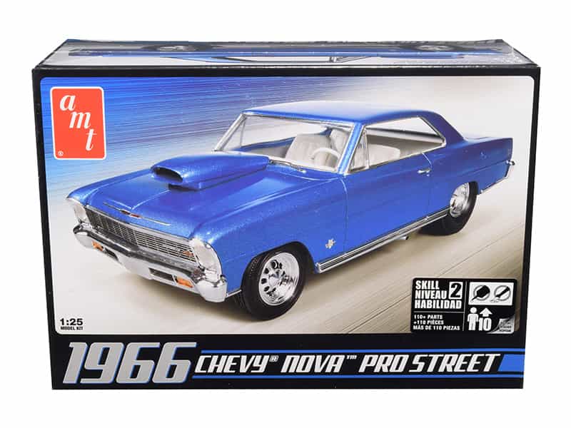 Skill 2 Model Kit 1966 Chevrolet Nova Pro Street 1/25 Scale Model By Amt