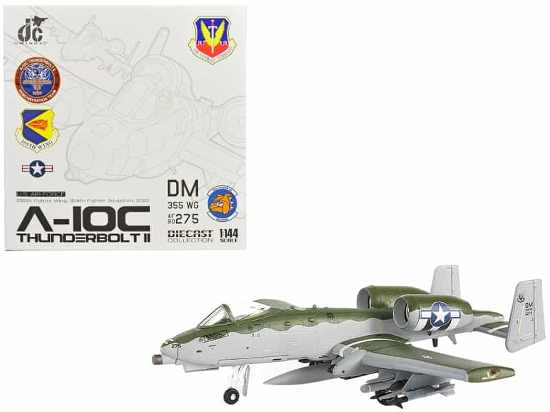 Fairchild Republic A-10C Thunderbolt Ii Attack Aircraft "355Th Fighter Wing 354Th Fighter Squadron Bulldogs" (2020) United States Air Force 1/144 Diecast Model By Jc Wings