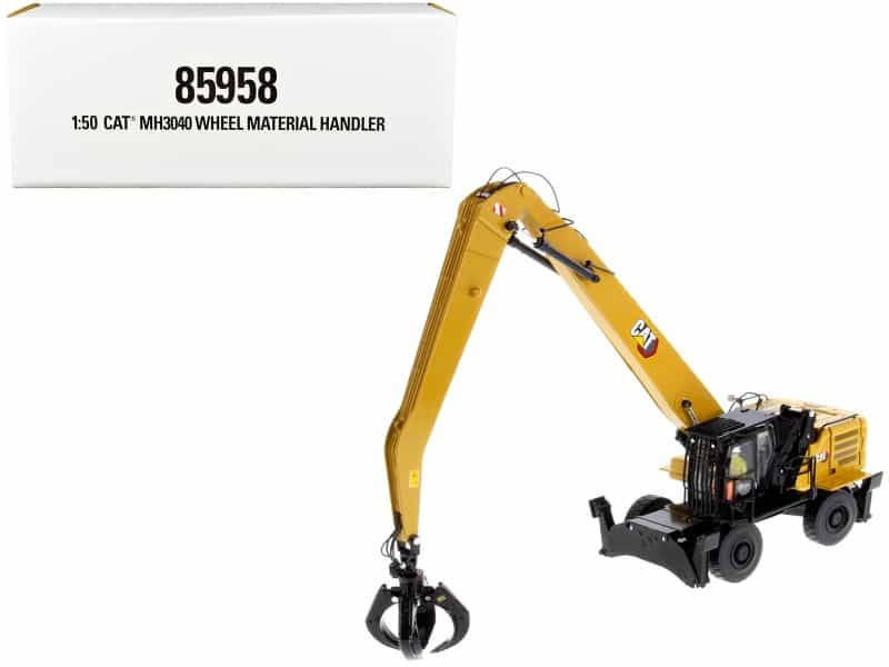 Cat Caterpillar Mh3040 Wheel Material Handler With Operator "High Line Series" 1/50 Diecast Model By Diecast Masters