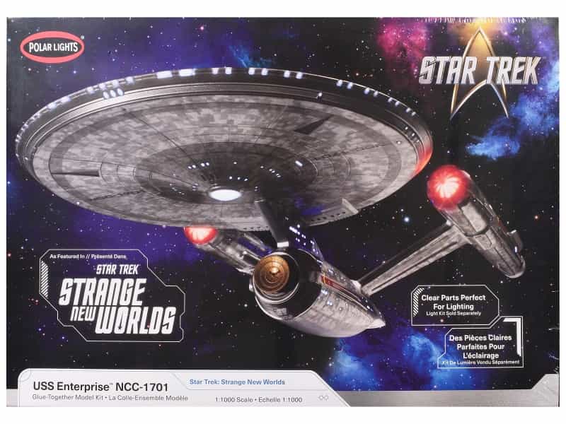 Skill 2 Model Kit Uss Enterprise Ncc-1701 Spacecraft "Star Trek: Strange New Worlds" (2022-Current) Tv Series 1/1000 Scale Model By Polar Lights