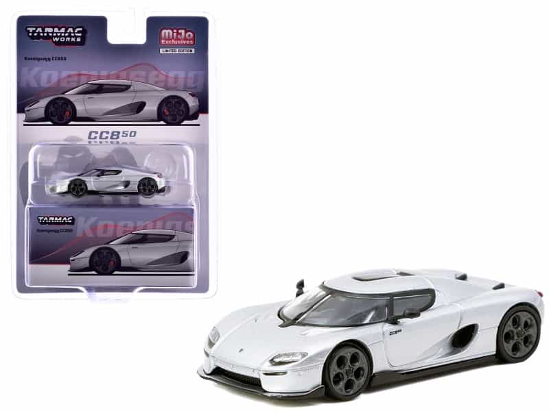 Koenigsegg Cc850 Silver Metallic "Global64" Series 1/64 Diecast Model By Tarmac Works
