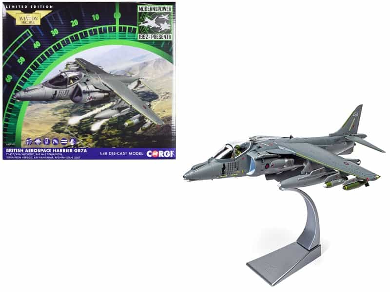 British Aerospace Harrier Gr7a Aircraft "Michelle Raf No.1 Squadron Operation Herrick Raf Kandahar Afghanistan" (2007) Royal Air Force "The Aviation Archive" Series 1/48 Diecast Model By Corgi