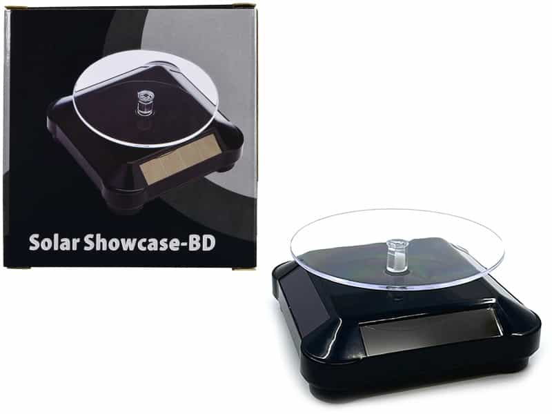 3.5″ Solar Rotating Display Stand With Black Base For 1/64 Scale Model Cars11