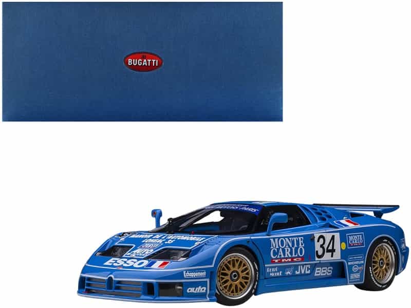 Bugatti Eb110 #34 Alain Cudini - Eric Helary - Jean-Christophe Boullion 24 Hours Of Le Mans (1994) 1/18 Model Car By Autoart