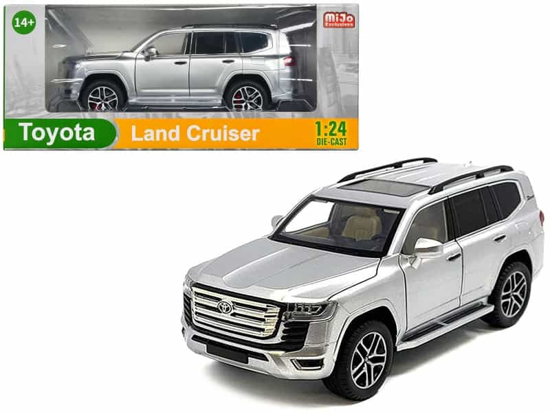 Toyota Land Cruiser Silver Metallic With Sun Roof 1/24 Diecast Model Car