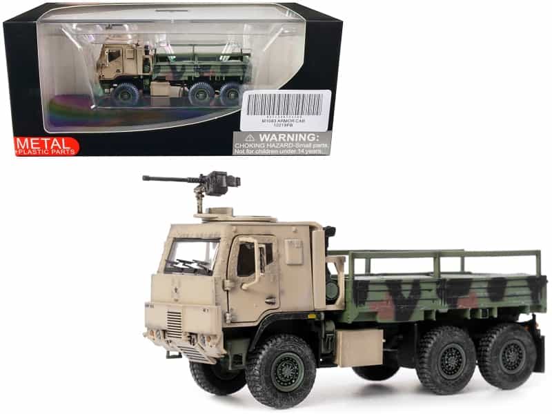 M1083 Mtv (Medium Tactical Vehicle) Armored Cab Cargo Truck With Turret Nato Camouflage "Us Army" "Armor Premium" Series 1/72 Diecast Model By Panzerkampf