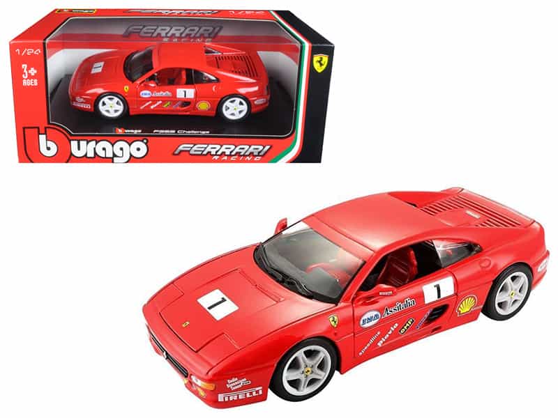Ferrari F355 Challenge Red 1/24 Diecast Model Car By Bburago