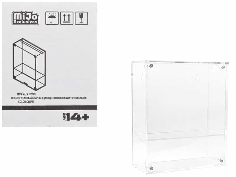 Showcase Premium Collector Single Display Case With Shelf "Mijo Exclusives" For 1/64 Scale Models