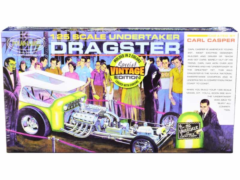 Skill 2 Model Kit Undertaker Dragster By Carl Casper 1/25 Scale Model By Polar Lights