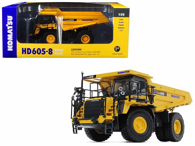 Komatsu Hd605-8 Dump Truck 1/50 Diecast Model By First Gear