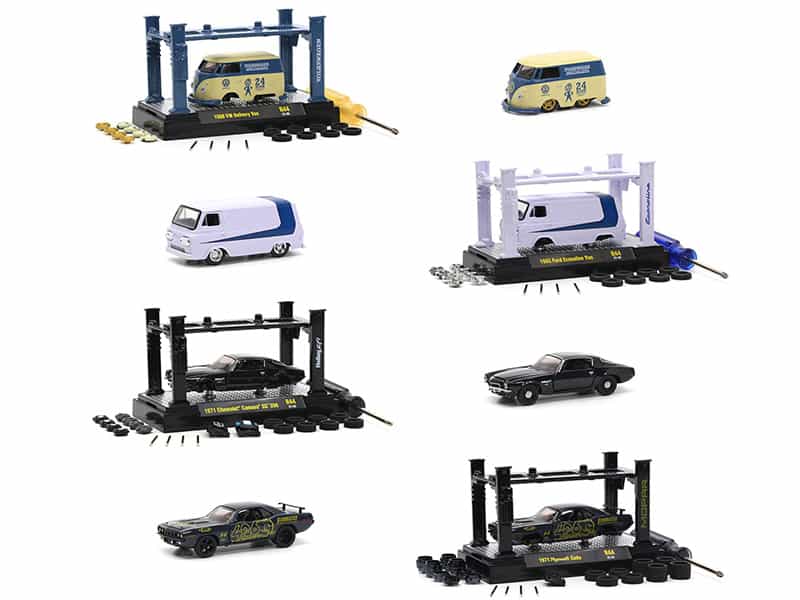 Model Kit 4 Piece Car Set Release 44 Limited Edition To 9400 Pieces Worldwide 1/64 Diecast Model Cars By M2 Machines