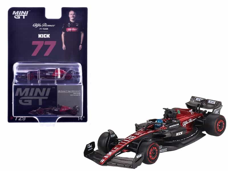 Alfa Romeo C43 #77 Valtteri Bottas "Alfa Romeo F1 Team Kick" Formula One F1 "Australian Gp" (2023) Limited Edition 1/64 Diecast Model Car By Mini Gt