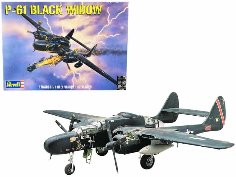 Level 5 Model Kit P-61 Black Widow Fighter Plane 1/48 Scale Model By Revell
