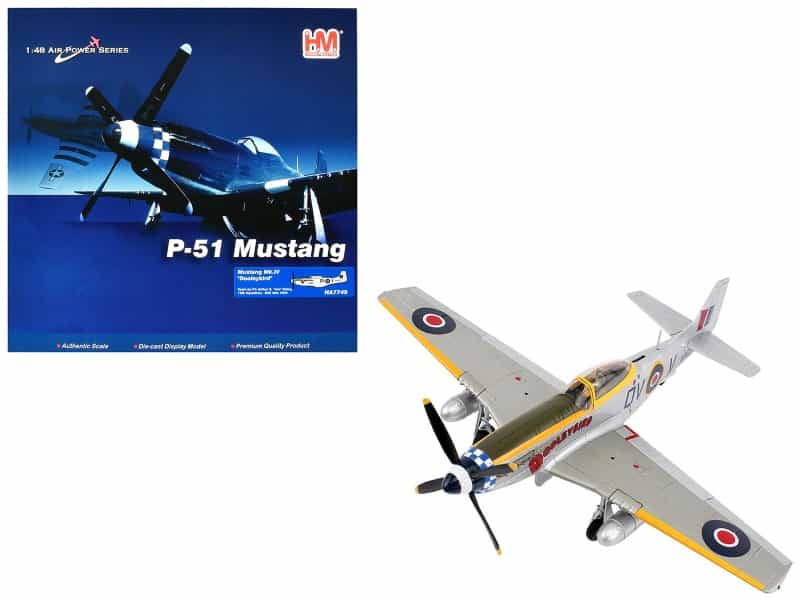 North American Mustang Mk.Iv Fighter Aircraft "Flight Lieutenant Arthur S. 'Joe' Doley 19Th Squadron" (1945) British Royal Air Force "Air Power Series" 1/48 Diecast Model By Hobby Master