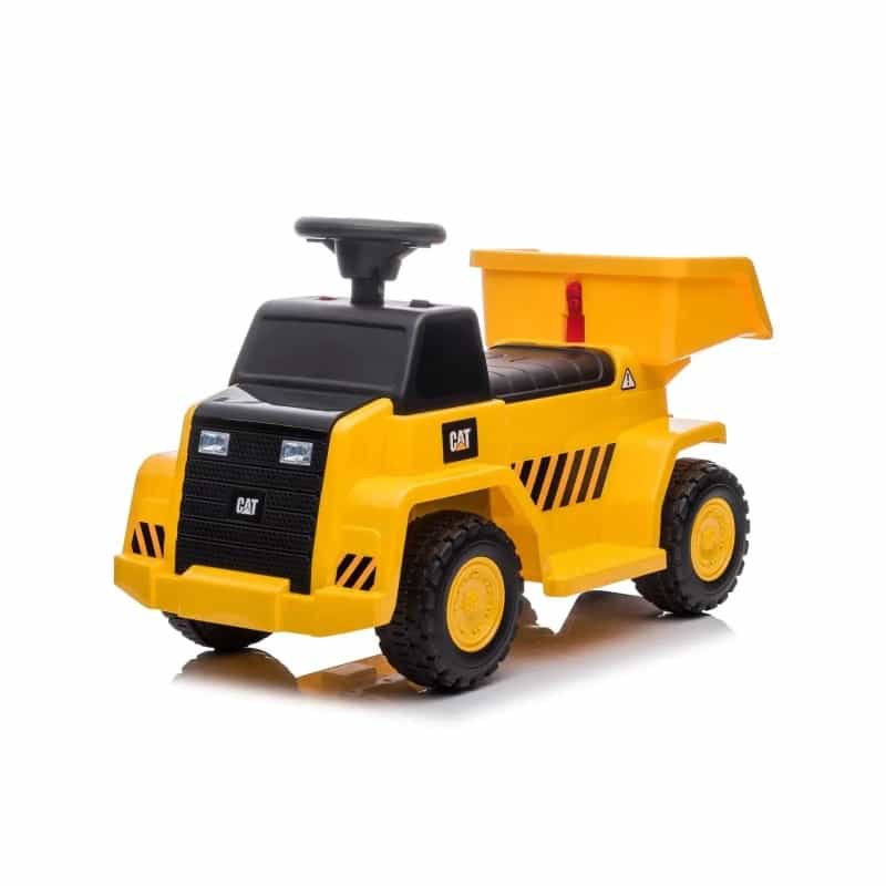 6V Cat Dump Truck Ride-On Toy - Yellow