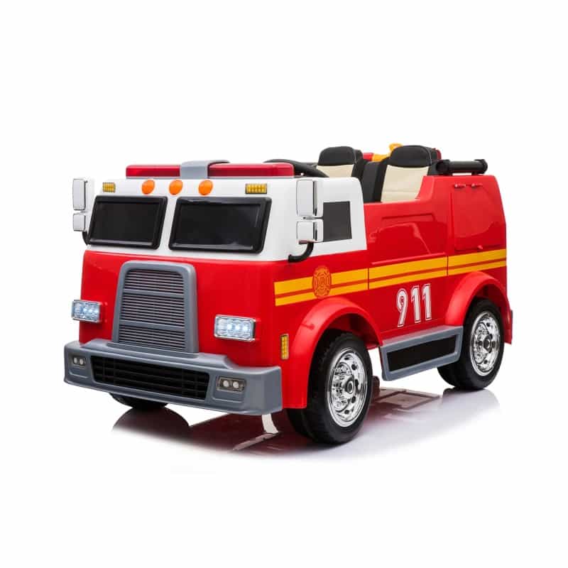 24V Freddo Fire Truck 2-Seater Ride On - Red