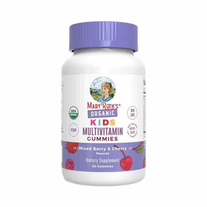 Maryruth's Berry & Cherry Organic Kids Multivitamin Gummies 60 Count