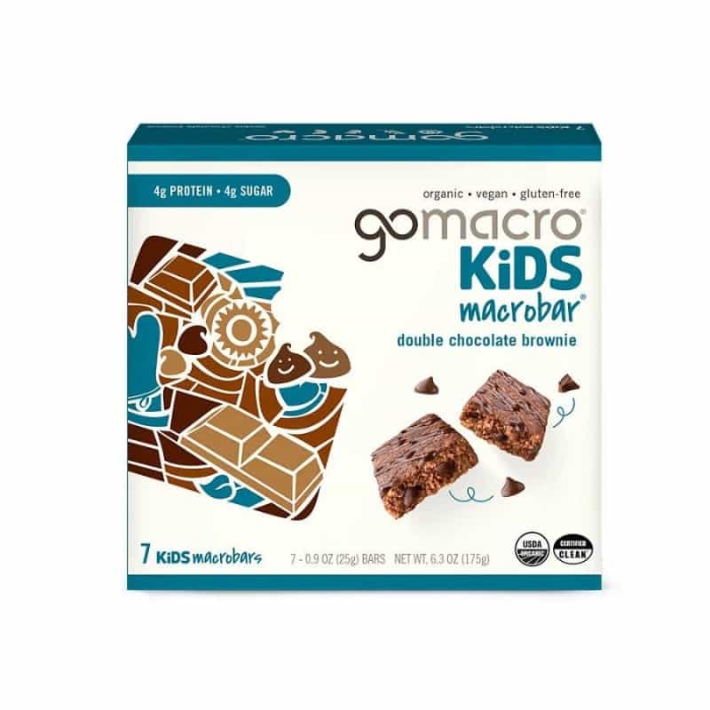 Gomacro Double Chocolate Chip Brownie Kids Macrobar 7 (0.9 Oz.) Pack