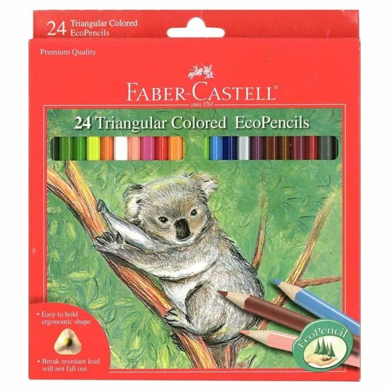 Faber Castell Triangular Colored Ecopencils 24 Count