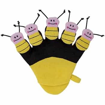Terry Wash Glove - Bee Design