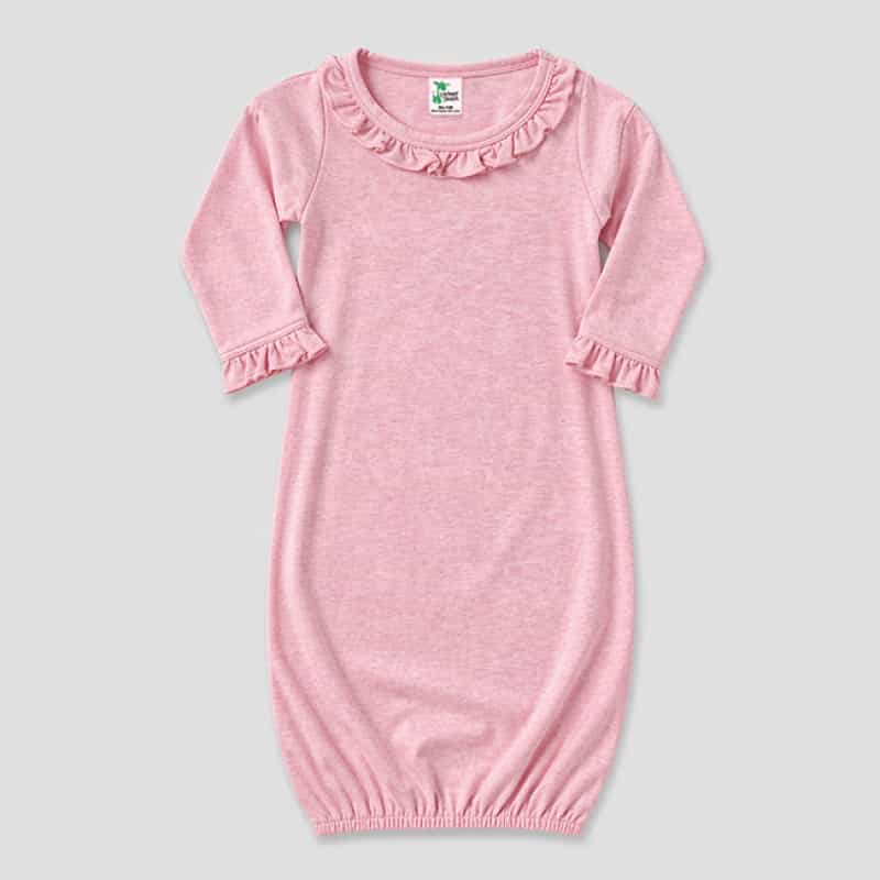 Baby Ruffle Trim Gown – Polyester Cotton Blend