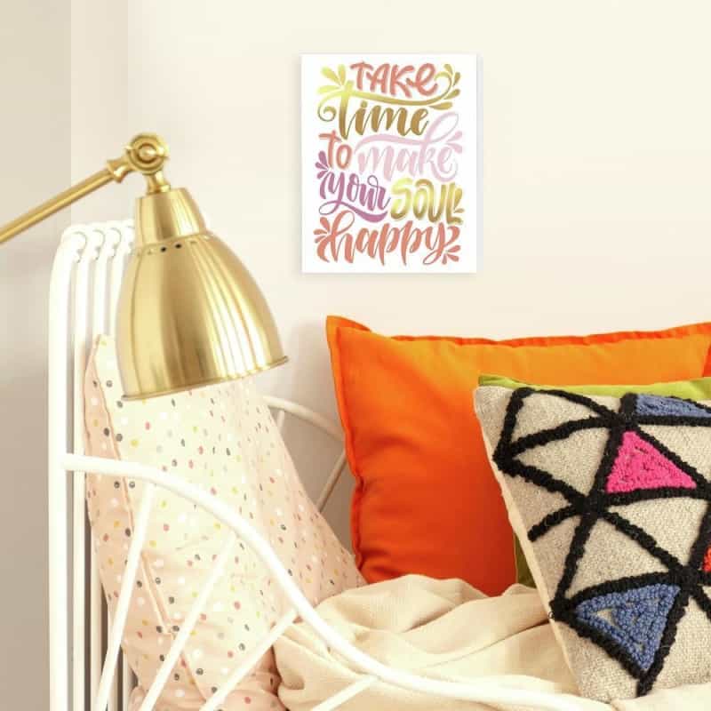 Soul Happy Canvas With Foil