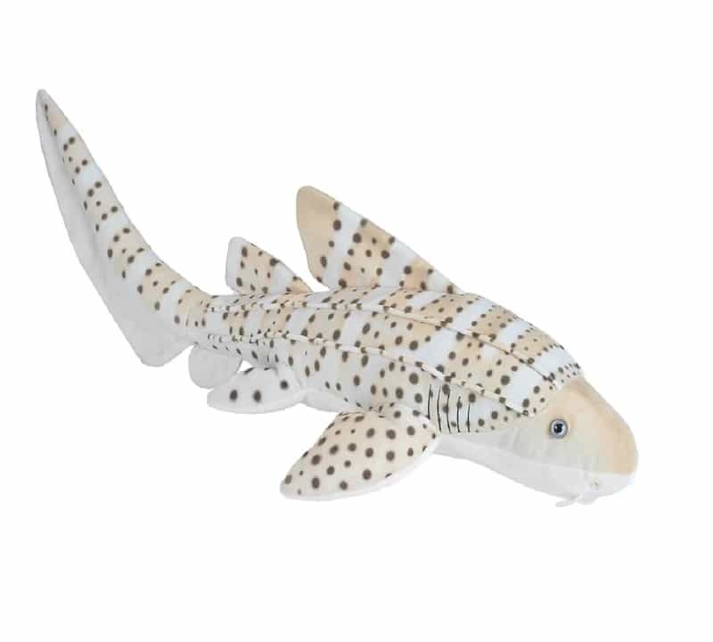 Living Ocean Jumbo Zebra Shark Stuffed Animal - 20"