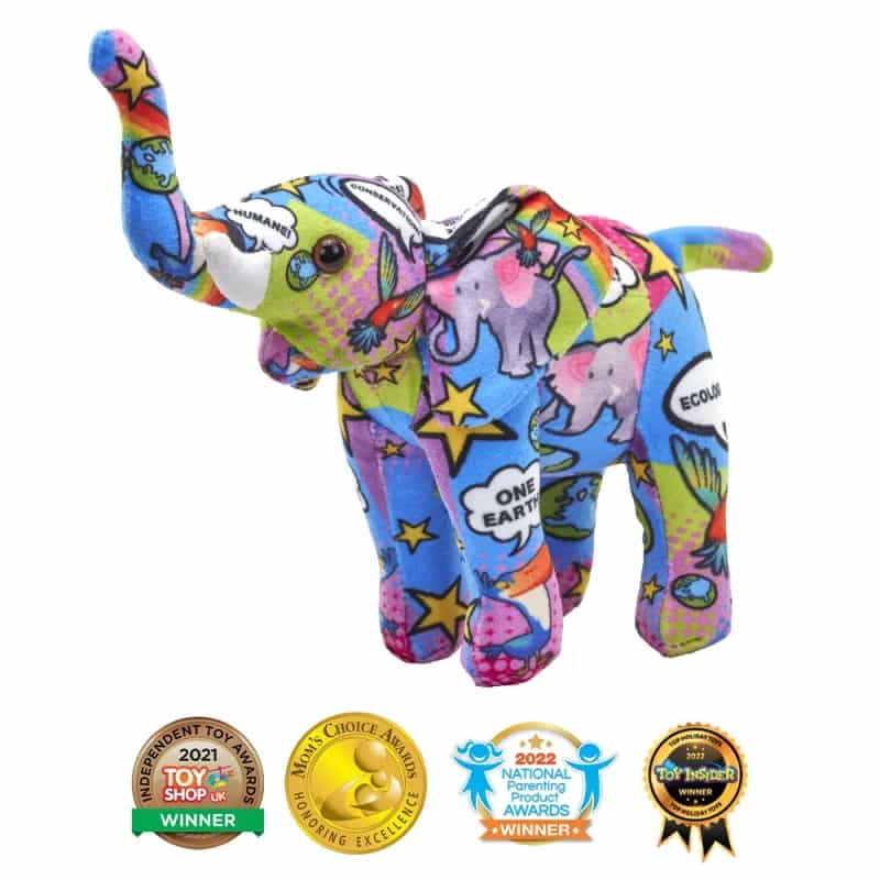 Message From The Planet Mini Elephant Stuffed Animal - 5.5"