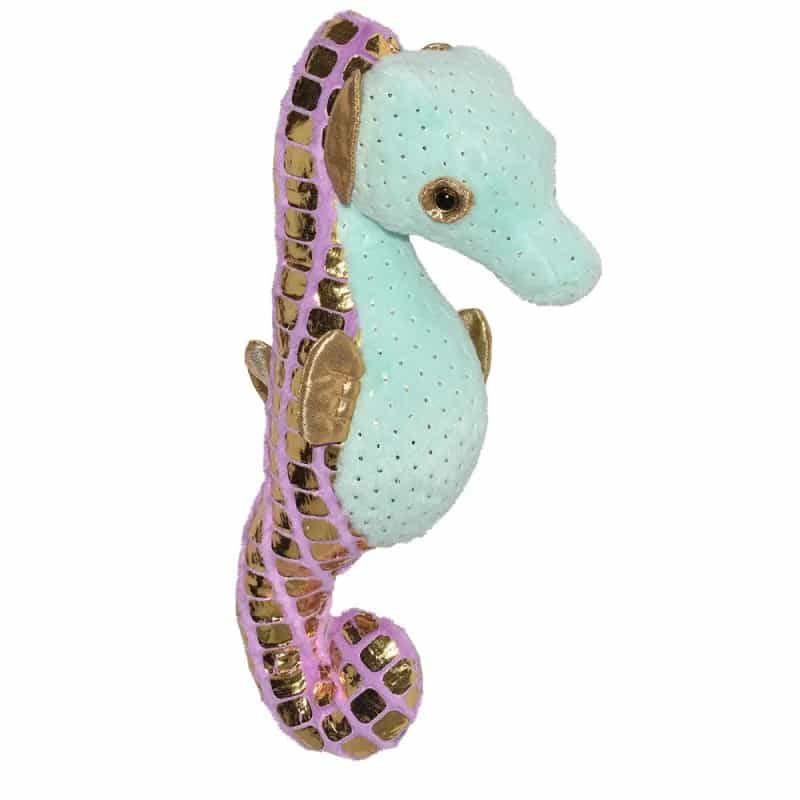 Foilkins Green Seahorse Stuffed Animal - 12"