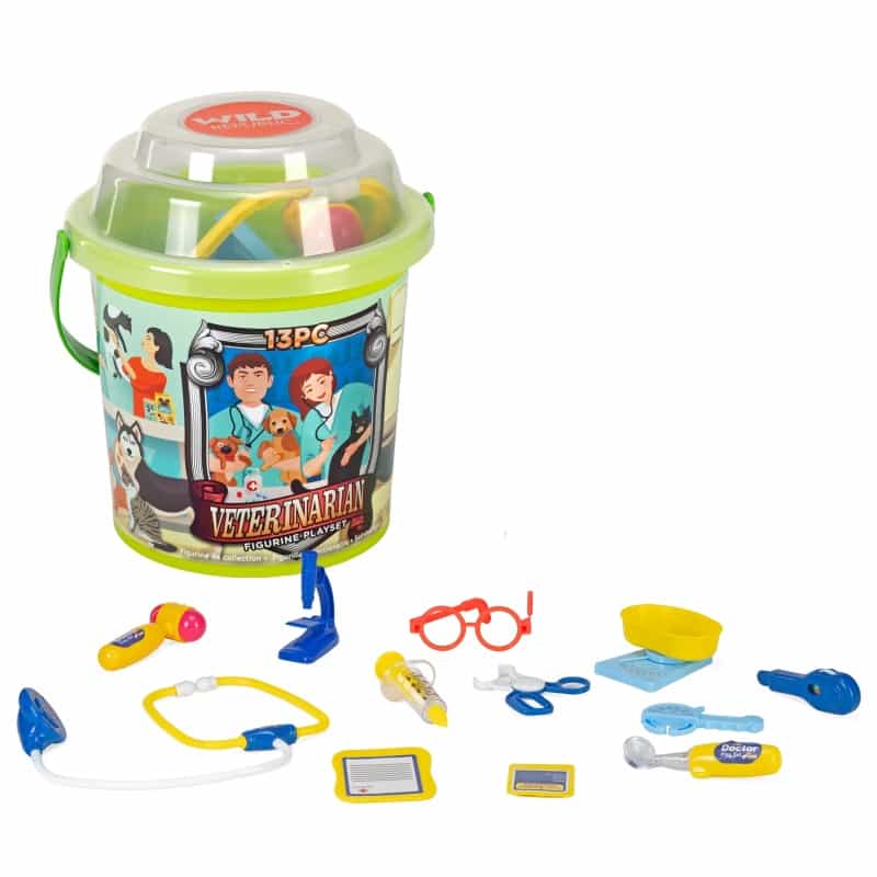 Adventure Buckets Veterinary Animal Figurines - 8"