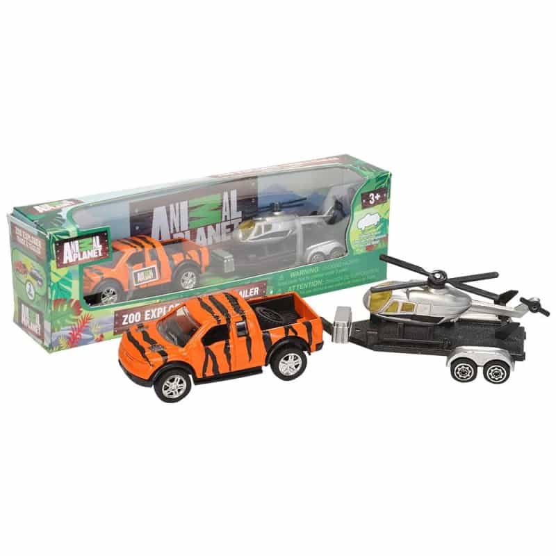 Truck With Trailer Zoo Action Toy Set - 5"