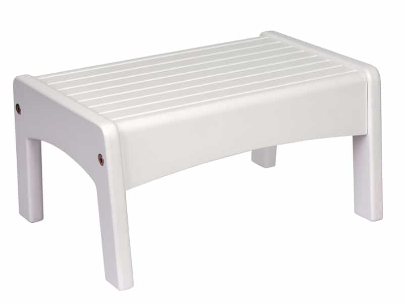 Slatted Step Stool - White