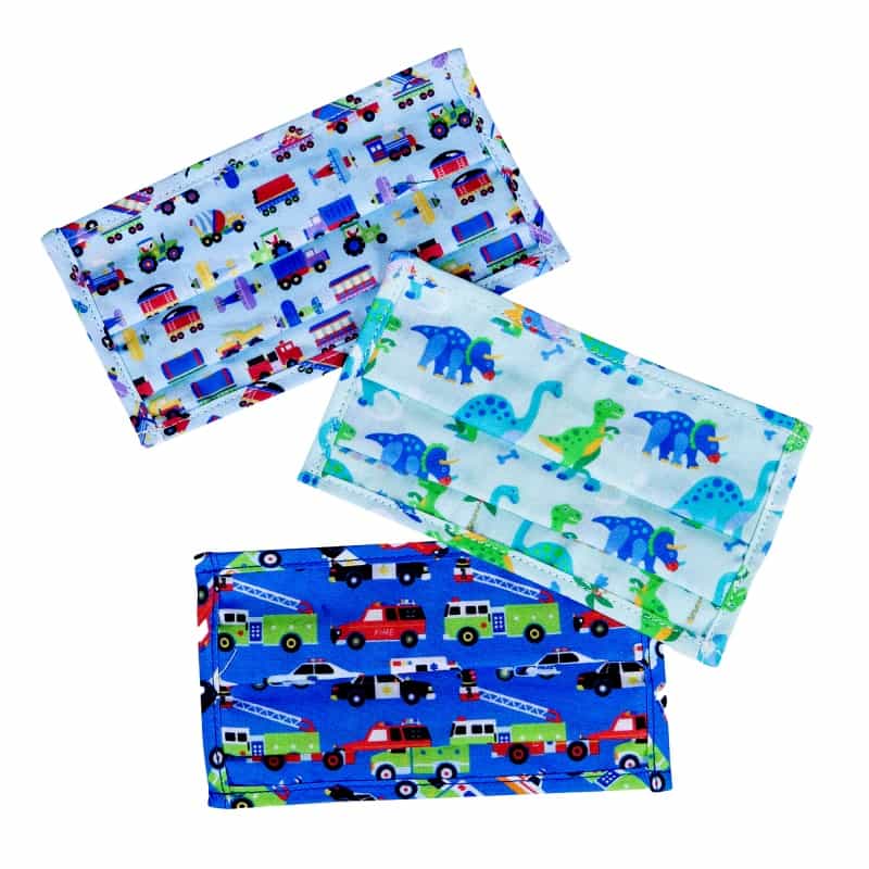 Trains Planes & Trucks, Dinosaur Land & Heroes Face Masks