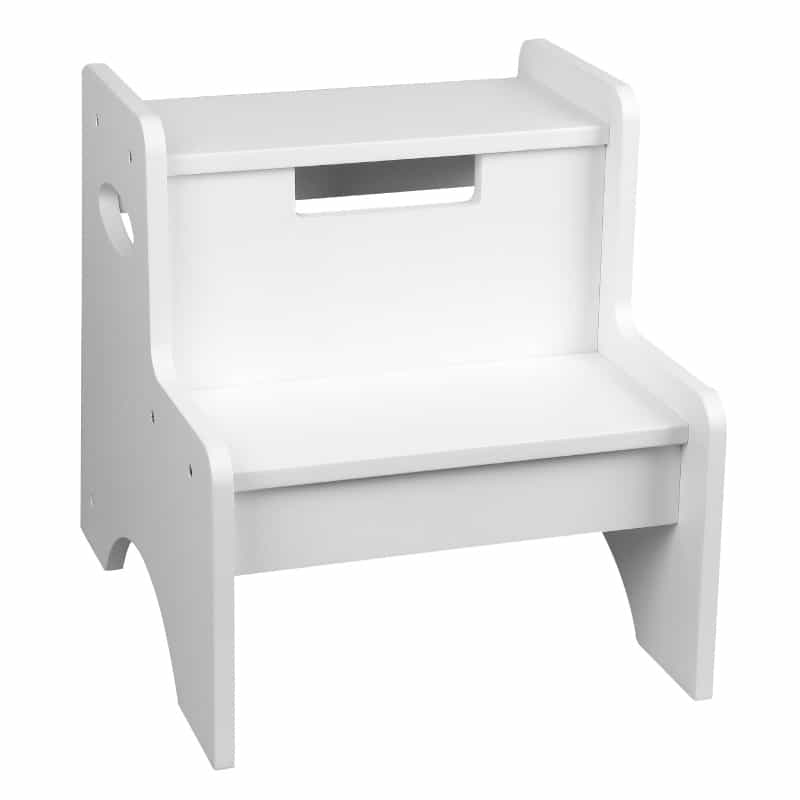 Two Step Stool - White
