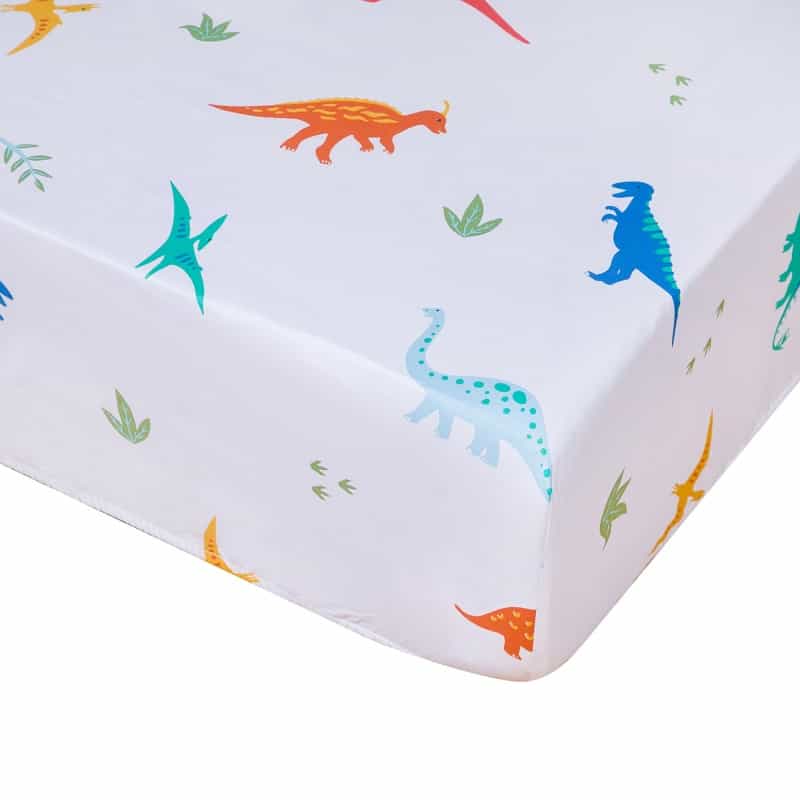 Jurassic Dinosaurs Microfiber Fitted Crib Sheet