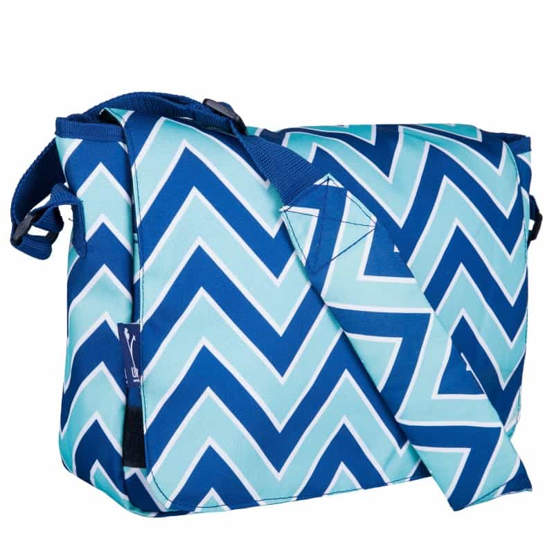 Chevron Blue 13 Inch X 10 Inch Messenger Bag