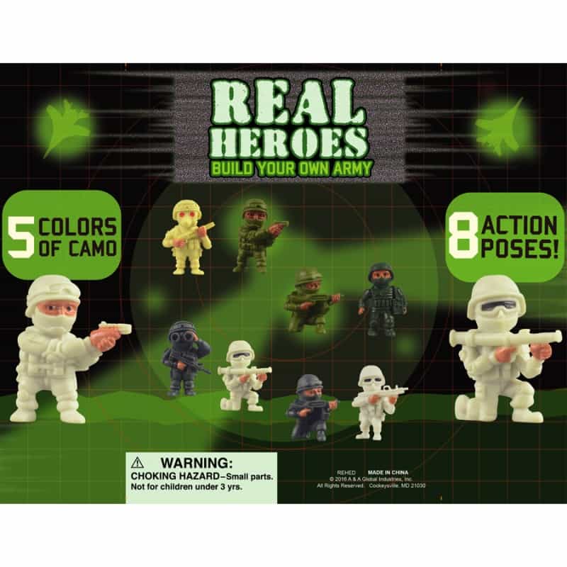 The Real Heroes Figurines Display Card