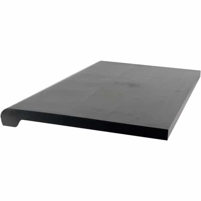 Bullnose Shelf Black (13In X 24In)