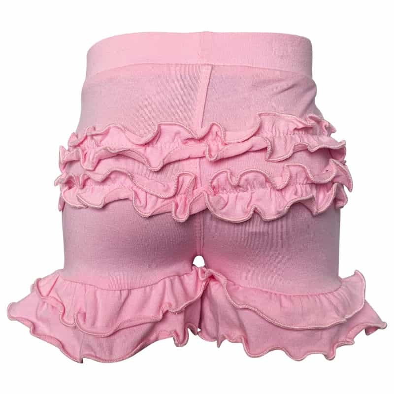 Annloren Baby/Toddler Girls Boutique Light Pink Ruffle Butt Shorts
