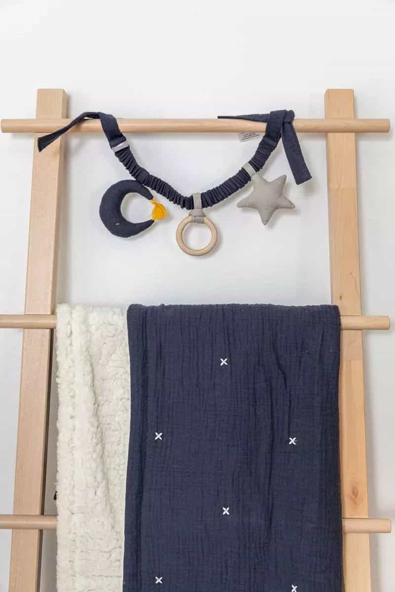Navy Moon And Star Stroller Mobile Toy