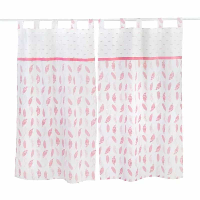 Pink Feather 2 Curtains