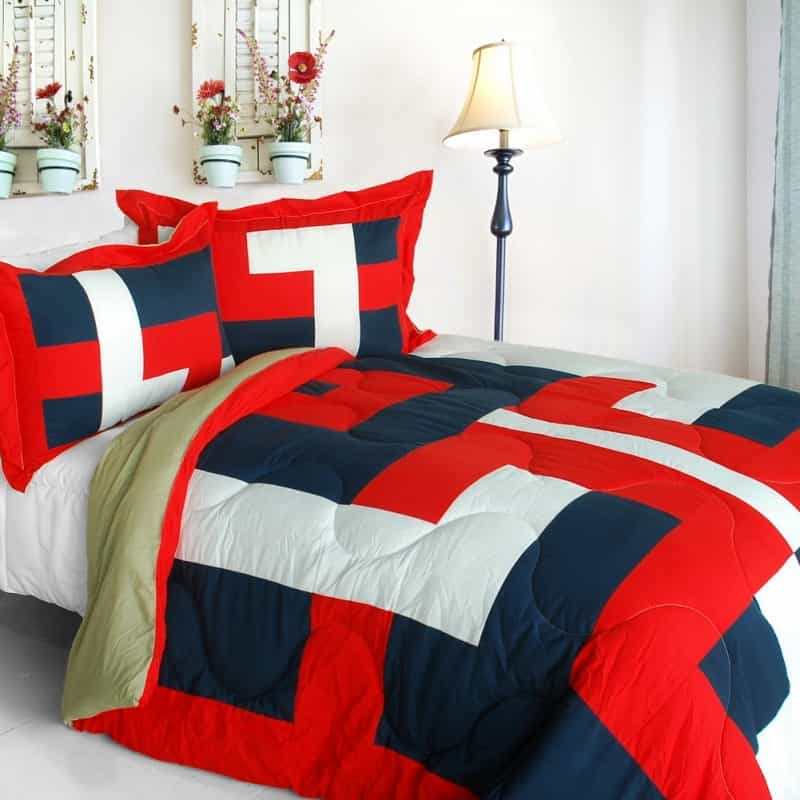 Quilted Patchwork Down Alternative Comforter Set - Warm Cabin
