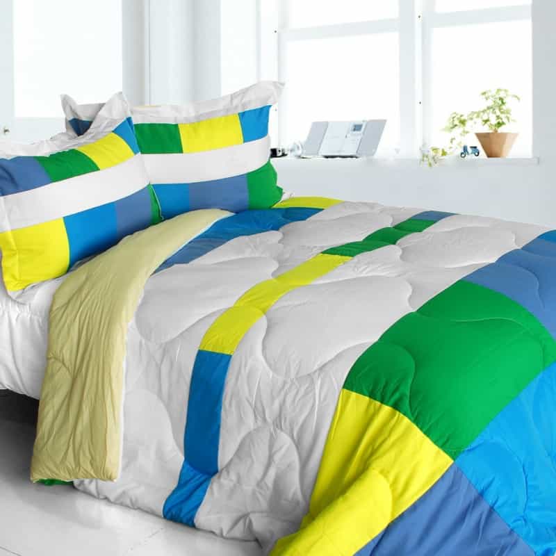 Quilted Patchwork Down Alternative Comforter Set - Laura Dreamland