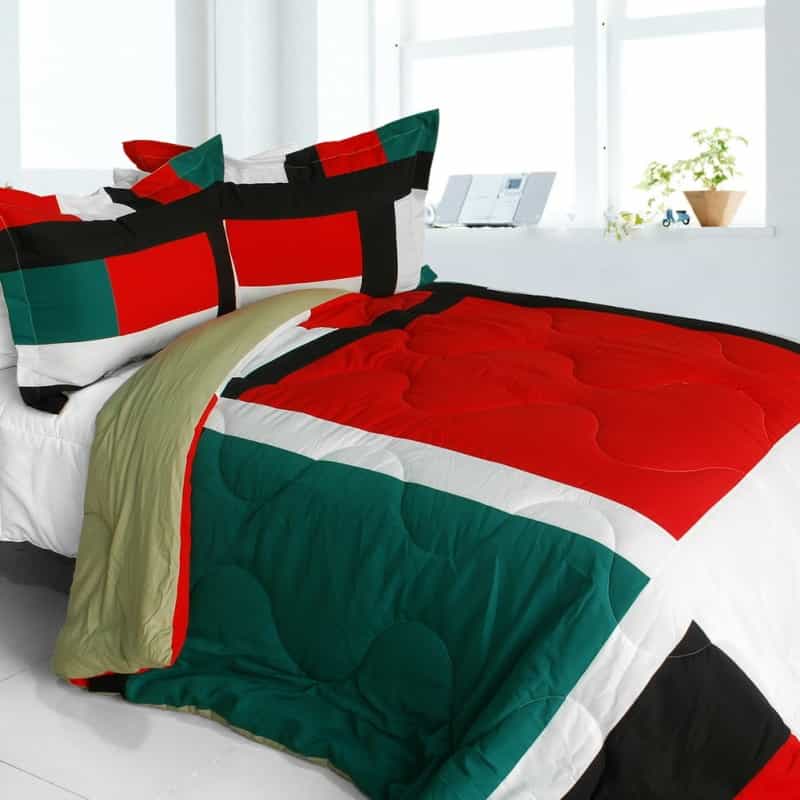 Quilted Patchwork Down Alternative Comforter Set - Classic Match