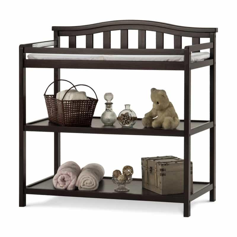 Arch Top Baby Changing Table, Jamocha